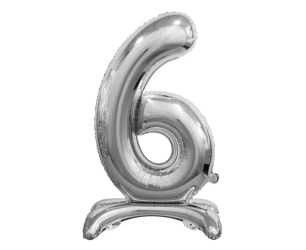Balon foliowy B&C 6 srebrny 74cm - Godan