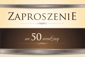 Zaproszenie Urodziny 50 ZT08 (10szt.) - Trend