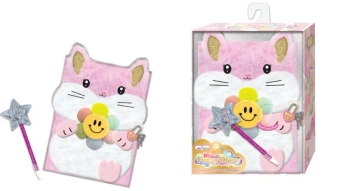 Futrzany pamiętnik z długopisem Królik - Hot Focus