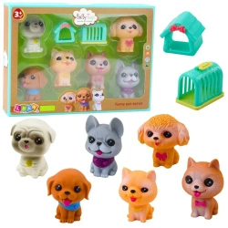 Zestaw figurek piesków 6szt - Leantoys