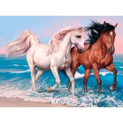 Mozaika diamentowa 5D - Konie 40x30cm - Titanum