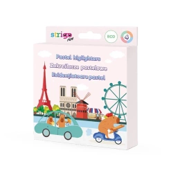 Zakreślacz Eko Kapibara pastel 4szt - Strigo