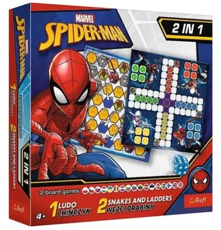 2w1 Chińczyk/Węże i drabiny Spider-Man TREFL