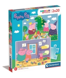 Puzzle 2x20 Super Kolor Peppa Pig - Clementoni