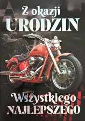 Karnet Urodziny męskie motocykl - YEKU