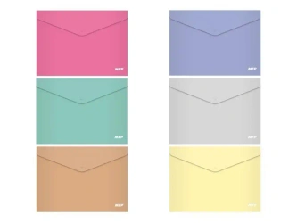 Teczka kopertowa na zatrzask A5 PP pastel mix - MFP