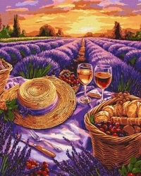 Malowanie po numerach - Purpurowy horyzont 40x50cm - Ideyka