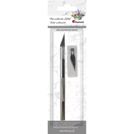 Nóż modelarski Hobby 146mm +2 wymienne ostrza - Titanum