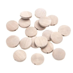 Koraliki monetki drewniane 20mm 20szt - Dalprint dpCraft