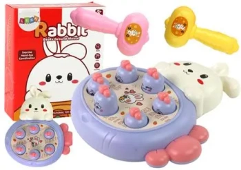 Królik do zbijania marchewki Whac-A-Mole fiolet - Leantoys
