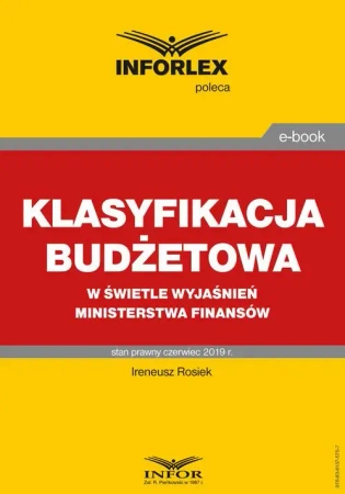 eBook Klasyfikacja budżetowa w kontekście wyjaśnień Ministerstwa Finansów - Ireneusz Rosiek