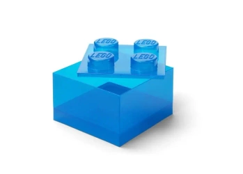 LEGO(R) pojemnik klocek czwórka transparentny nieb. - NHG