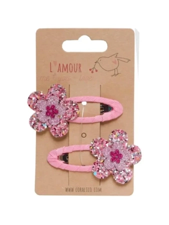 Spinki z brokatowym kwiatkiem - Praca zbiorowa