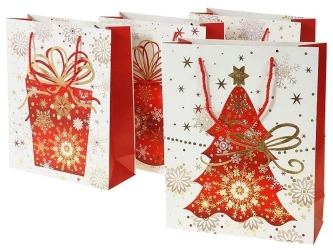 Torebka prezentowa z motywem świątecznym MIX - ADAR
