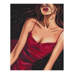 Malowanie po numerach BRUSHME 40x50cm Uwodzicielska czerwień