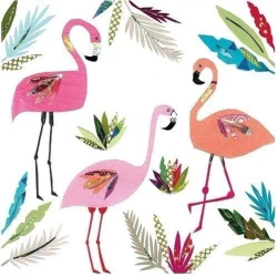 Karnet kwadrat z kopertą 3 Flamingos - Museums & Galleries