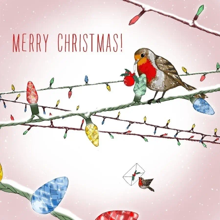 Karnet Swarovski kwadrat CL2306 Święta Ptaszek - Clear Creations