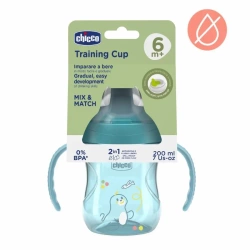 Kubek z twardym ustnikiem 200ml turkusowy 6m+ - Chicco