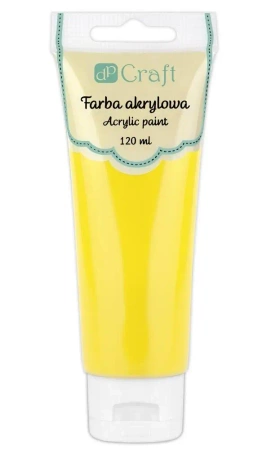 Farba akrylowa żółta 120ml - Dalprint dpCraft