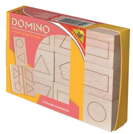 Domino drewniane - figury geometryczne - Baczek