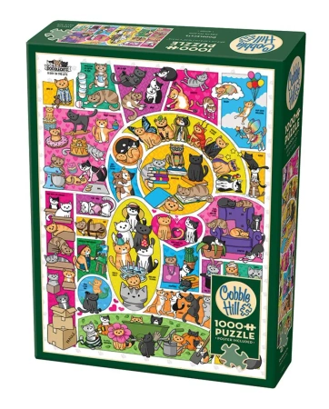 Puzzle 1000 Śmieszne koty 112235 - Cobble Hill