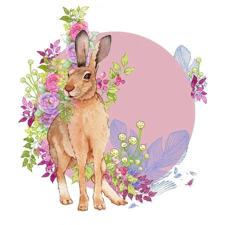 Karnet Swarovski kwadrat CL2006 Zając - Clear Creations