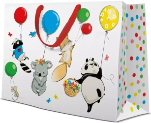 Torebka prezentowa Animals Party, duża pozioma