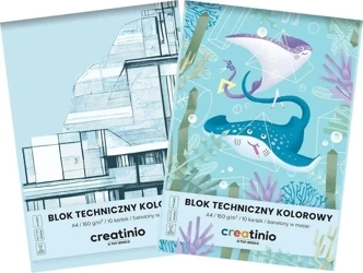 Blok techniczny kolorowy A4/10K Creatinio (20szt) - Top 2000
