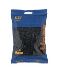 Koraliki do prasowania CZARNE 3000 szt. Hama Midi prasowanki 201-18