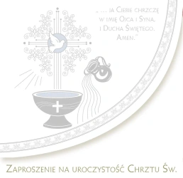 Zaproszenie chrzest Pol Mak zkw chr 40767 Pol Mak - POL-MAK