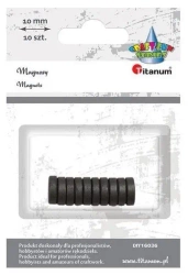 Magnesy okrągłe czarne 10mm 10szt - Titanum