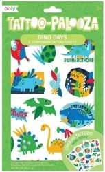Tatuaże zmywalne Tattoo Palooza - Dinozaury - Kolorowe Baloniki