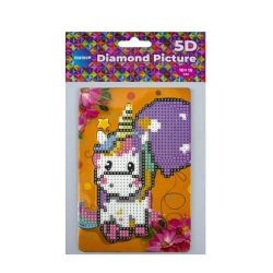 Diamentowa mozaika ze sztalugą - Jednorożec 10x15 - Panta Plast