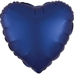 Balon foliowy Lustre Navy niebieski serce luzem - Amscan