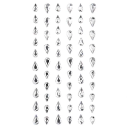 Kryształki samoprzylepne kropelki 60szt - Dalprint dpCraft