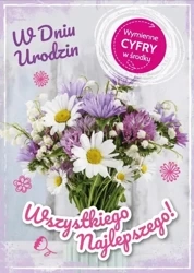 Karnet Urodziny wymienne cyfry - Armin Style