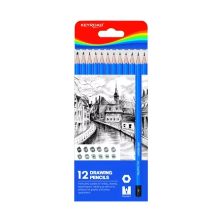 Ołówki do szkicowania różne twardości 12szt - Keyroad