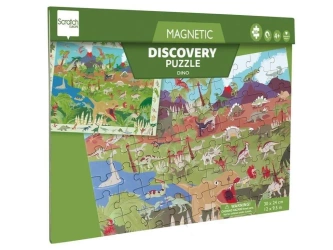 Puzzle magnetyczne i gra 2w1 Dinozaury - Scratch