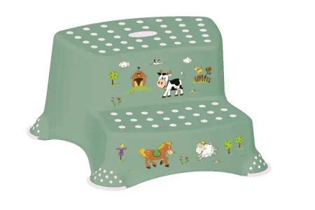 Podest 2 stopniowy antypoślizgowy Funny Farm zielony