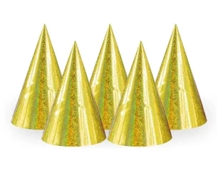 Czapeczki holograficzne złote 100szt - Godan