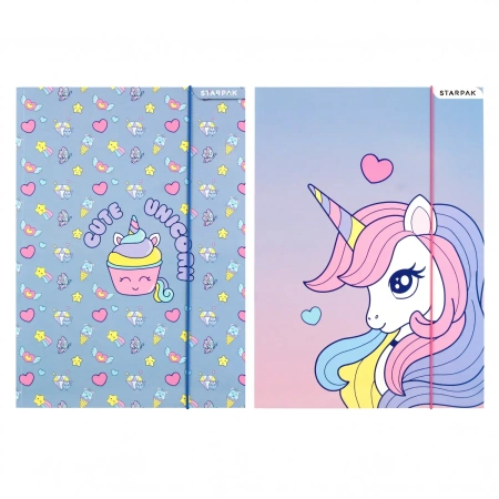 Teczka z gumką A4 Unicorn mix - STARPAK