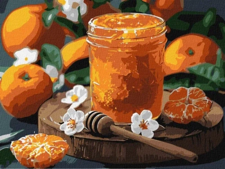 Malowanie po numerach - Miód mandarynkowy 30x40cm - Ideyka