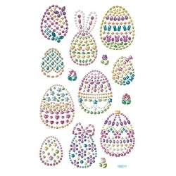 Naklejki z kryształkami Jajka 14szt - Dalprint dpCraft