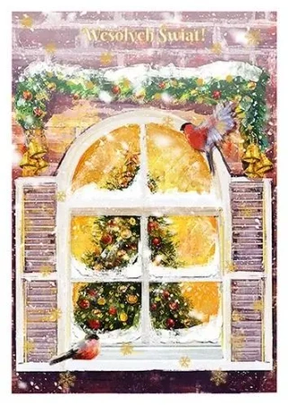 Karnet B6 Boże Narodzenie Okno - Henry