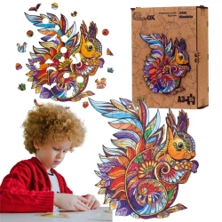Puzzle drewniane eko 95 Leśna wiewiórka A3 - PuzzleOK