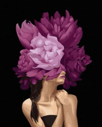 Malowanie po numerach czarne płótno - Kobieta... - Twoje Hobby