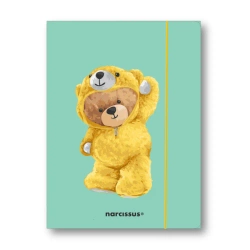 Teczka A4+ z gumką Teddies&Miś w dresiku - Narcissus