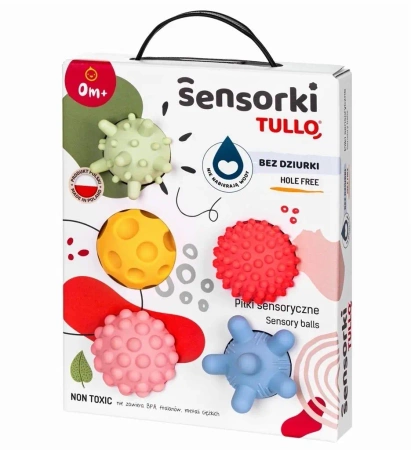 Piłeczki sensoryczne sensorki bez dziurki 5szt - Tullo