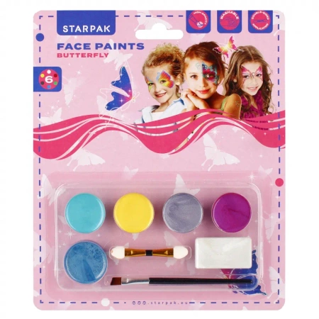 Farby do malowania twarzy Motyl 6 kolorów - STARPAK