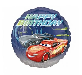 Balon foliowy Cars - Happy Birthday 46cm - Amscan